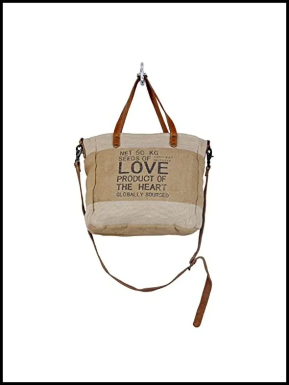 Sustainable Organic Fabric Market Bag Upcycled Cotton Leather